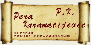 Pera Karamatijević vizit kartica